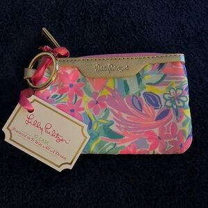 Lilly Pulitzer Vibrant Floral Keychain Pouch